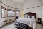 Upper level master bedroom with king bed